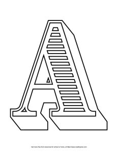 Fancy Block Capital Bubble Letter A