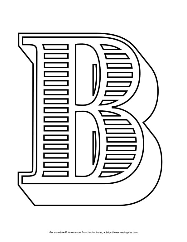 Fancy Block Capital Bubble Letter B