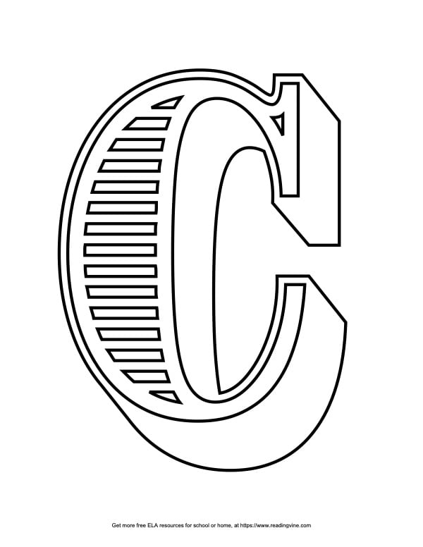 Fancy Block Capital Bubble Letter C