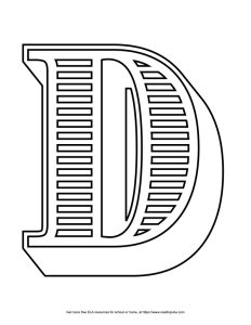 Fancy Block Capital Bubble Letter D