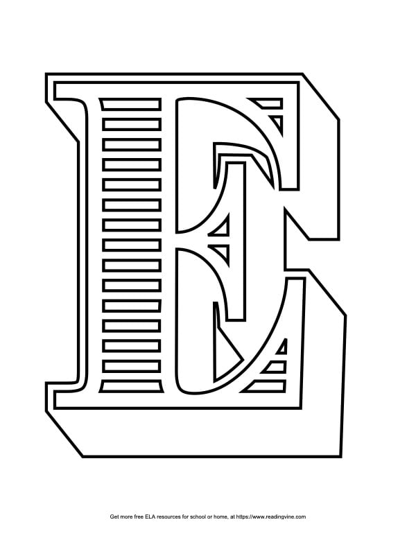 Fancy Block Capital Bubble Letter E