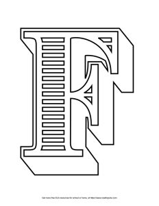 Fancy Block Capital Bubble Letter F