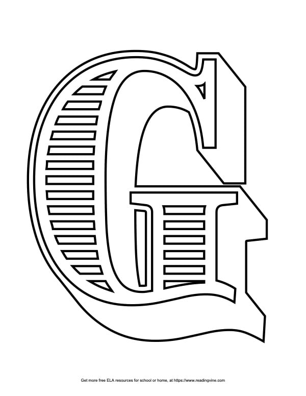 Fancy Block Capital Bubble Letter G