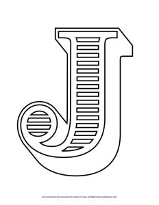 Fancy Block Capital Bubble Letter J