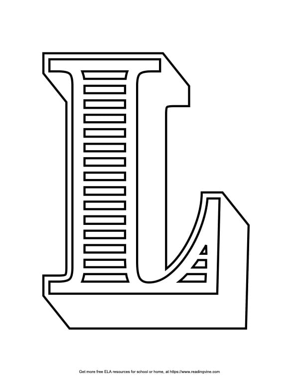 Fancy Block Capital Bubble Letter L