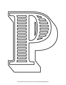 Fancy Block Capital Bubble Letter P