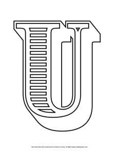 Fancy Block Capital Bubble Letter U
