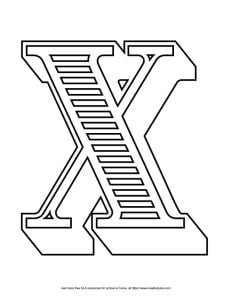Fancy Block Capital Bubble Letter X