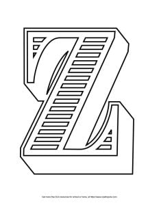 Fancy Block Capital Bubble Letter Z