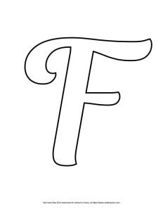 Fancy Capital Bubble Letter F