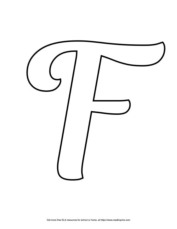 Fancy Capital Bubble Letter F Image - ReadingVine