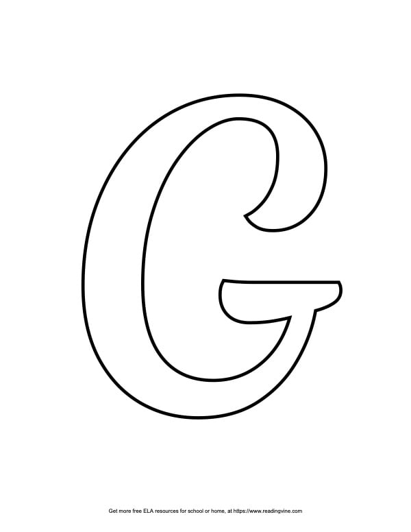 Fancy Capital Bubble Letter G