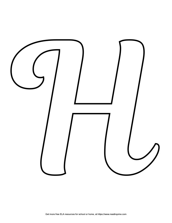 Fancy Capital Bubble Letter H