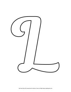Fancy Capital Bubble Letter L