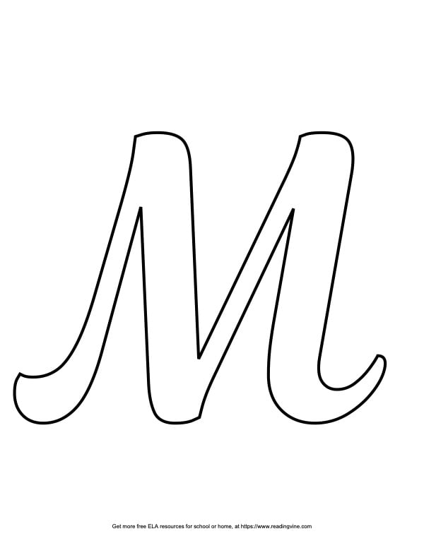 Fancy Capital Bubble Letter M