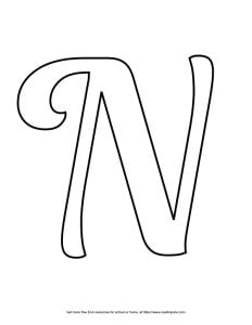 Fancy Capital Bubble Letter N