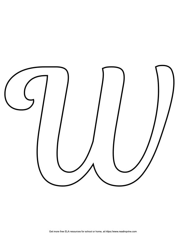 Fancy Capital Bubble Letter W
