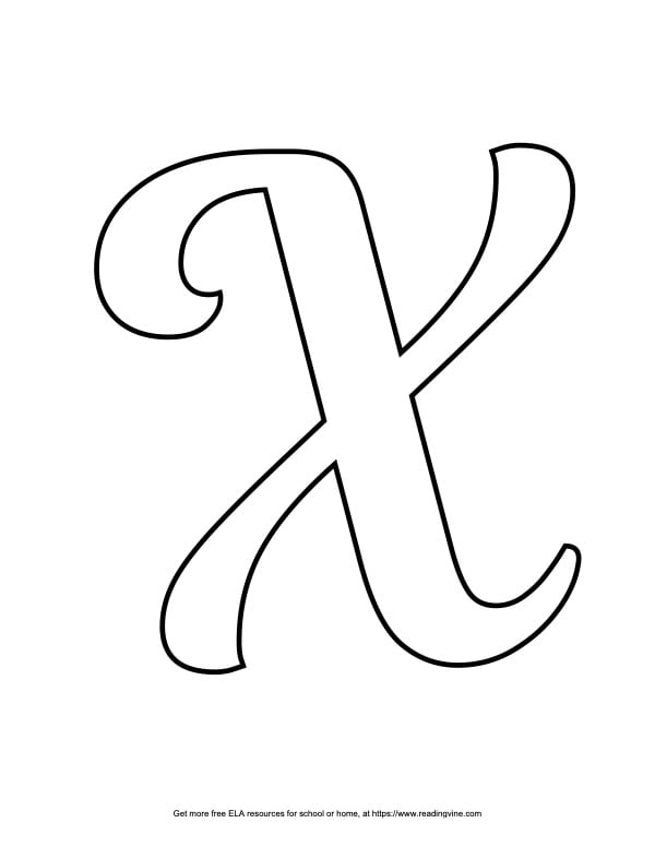 Fancy Capital Bubble Letter X