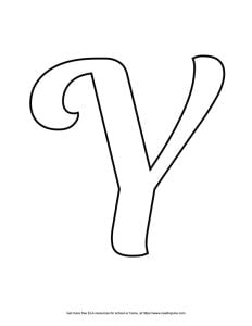 Fancy Capital Bubble Letter Y