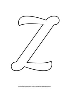 Fancy Capital Bubble Letter Z
