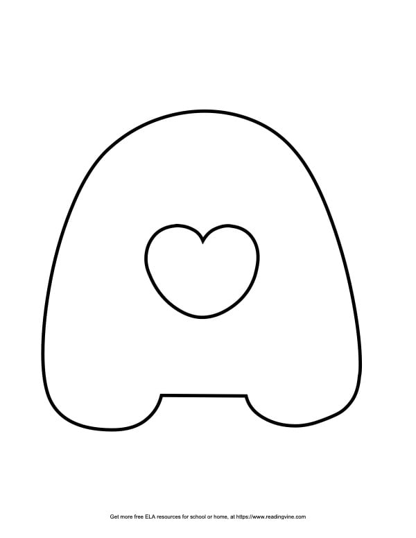 Heart Capital Bubble Letter A