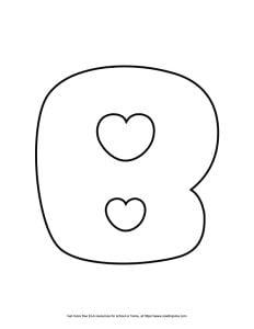 Heart Capital Bubble Letter B