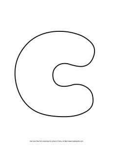 Heart Capital Bubble Letter C