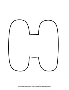 Heart Capital Bubble Letter H