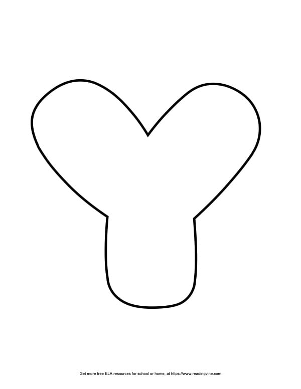 Heart Capital Bubble Letter Y