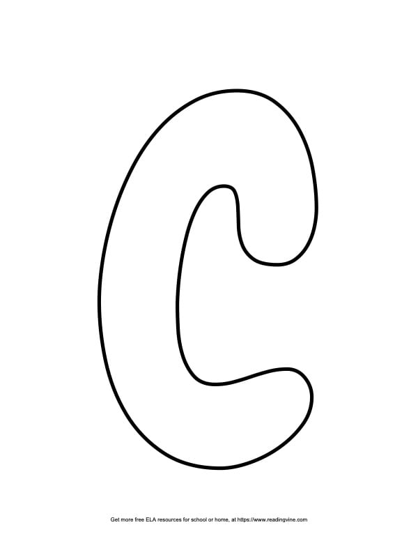 the letter c in fancy writing