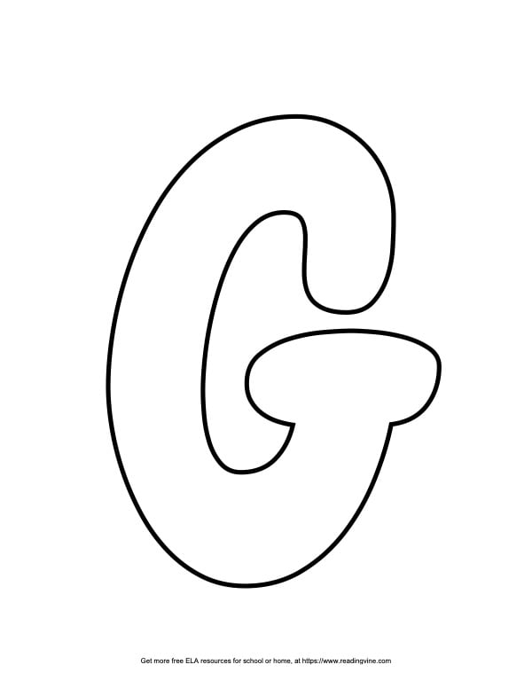 Bubble Letter G | 19 Free Printable Styles