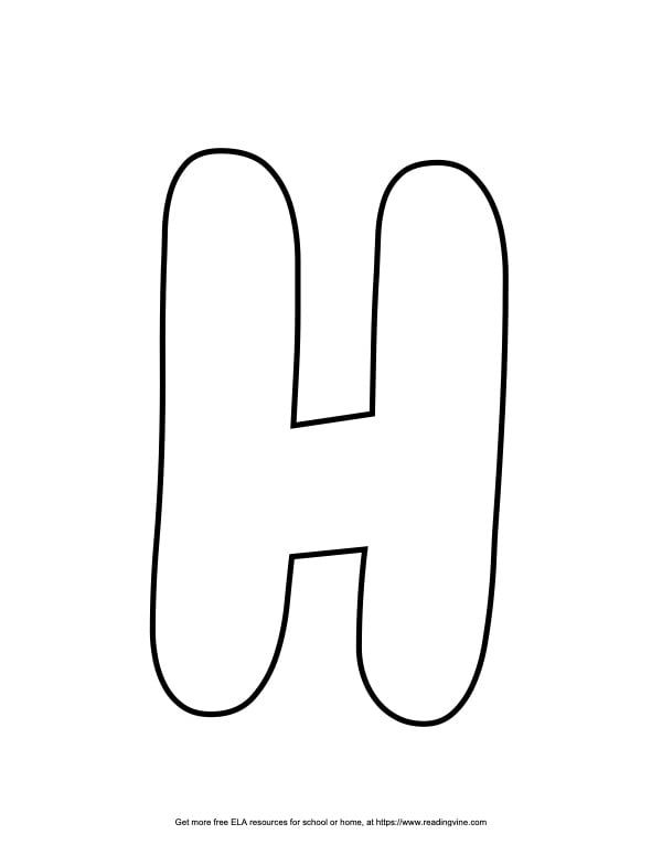 The letter 'H