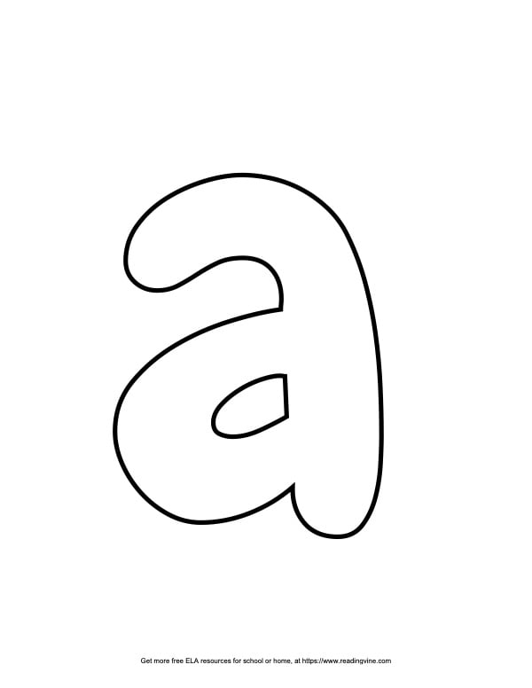 Round Lowercase Bubble Letter A