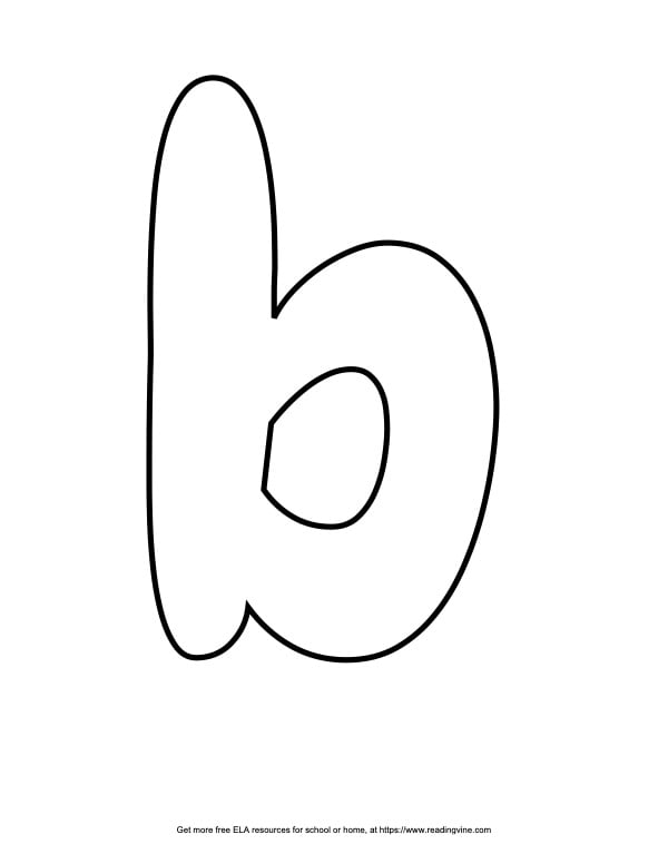 Round Lowercase Bubble Letter B