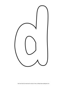 Round Lowercase Bubble Letter D