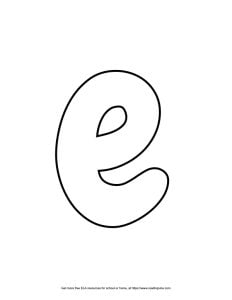 Round Lowercase Bubble Letter E