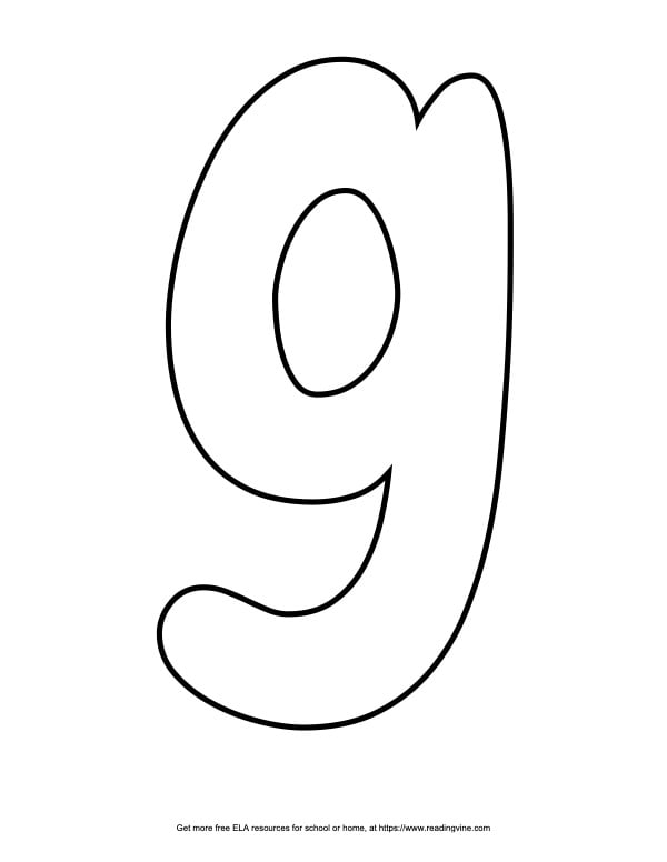 lowercase g bubble letter