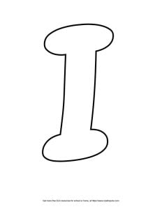 Round Lowercase Bubble Letter I
