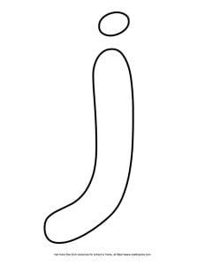 Round Lowercase Bubble Letter J