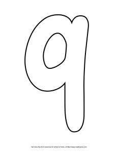 Round Lowercase Bubble Letter Q