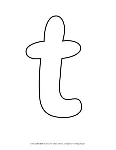 Round Lowercase Bubble Letter T
