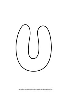 Round Lowercase Bubble Letter U