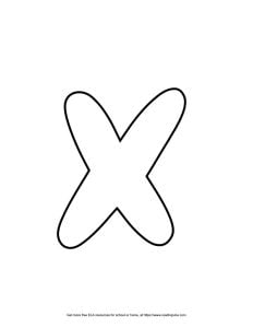 Round Lowercase Bubble Letter X