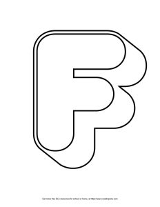 Round Outline Capital Bubble Letter F