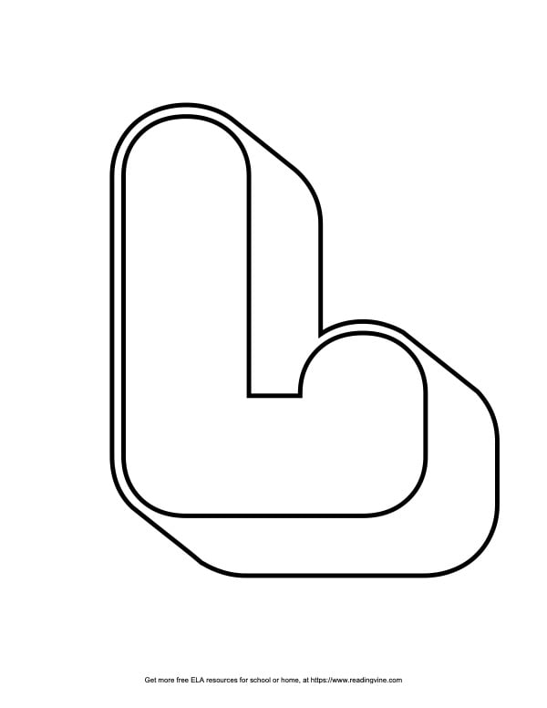 Round Outline Capital Bubble Letter L