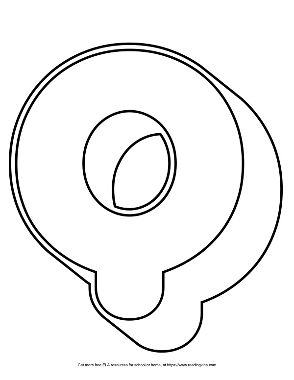 Round Outline Capital Bubble Letter Q