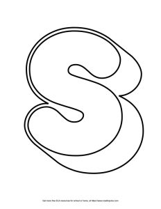 Round Outline Capital Bubble Letter S