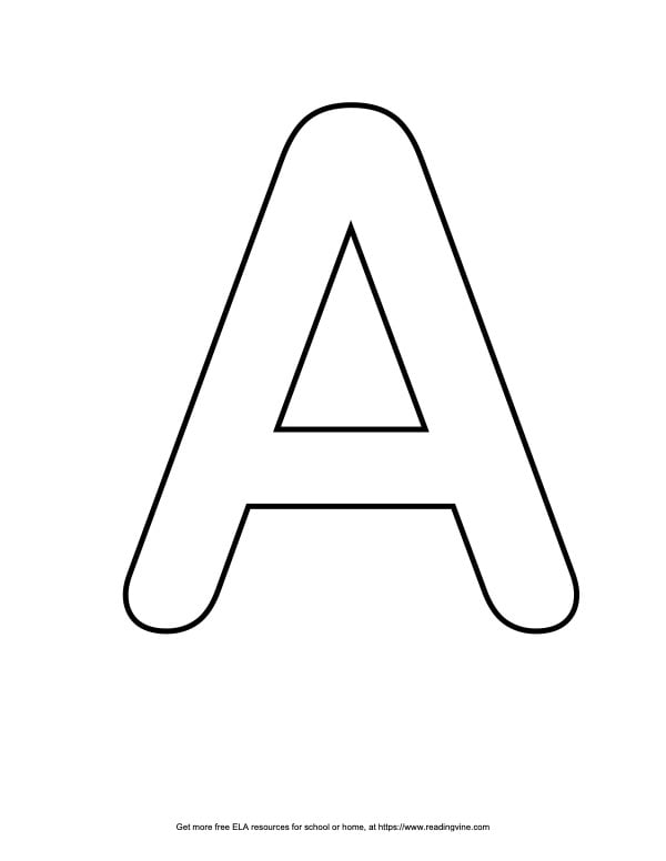 Roundish Capital Bubble Letter A
