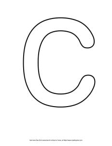Roundish Capital Bubble Letter C