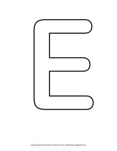 Roundish Capital Bubble Letter E